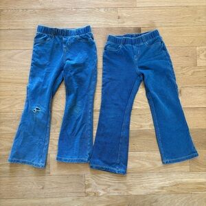 Bundle of two stretchy flare jeans size 4Y